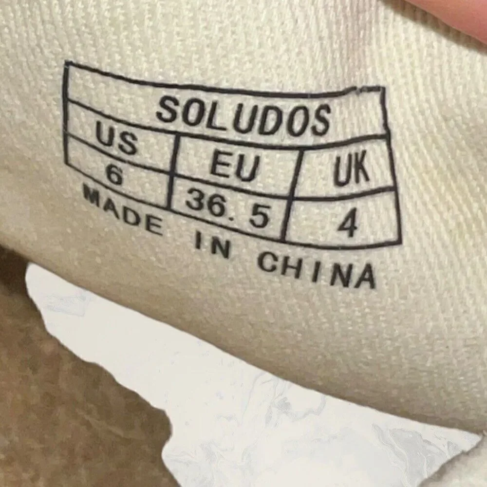 Soludos White Cream Canvas Espadrilles Lace Up Comfort Shoes Women’s Size 6